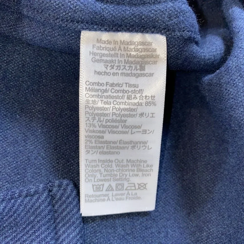 J. Crew Men's Double-Knit Work Shirt Jacket Navy Size L Workwear Utility NWT